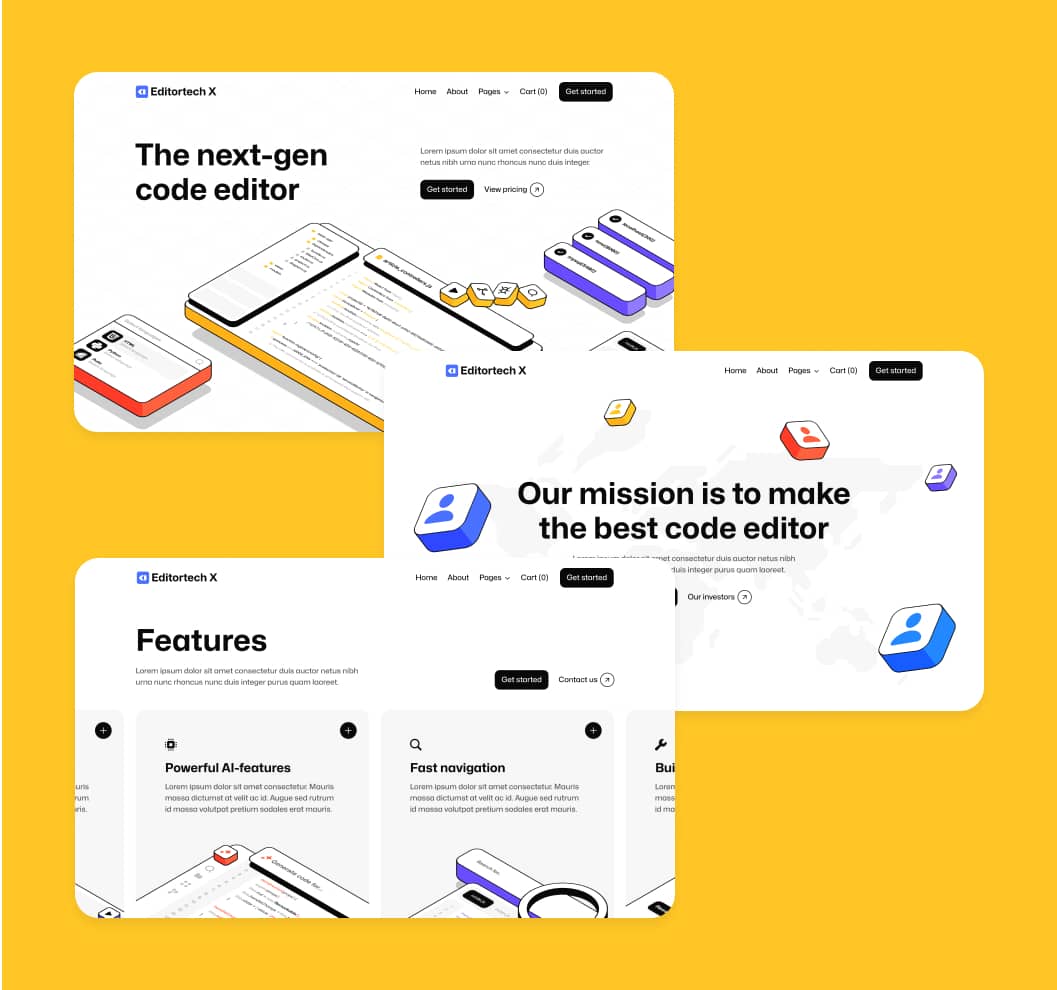 Gurukul Network - Sections Included - Tech App Webflow Template