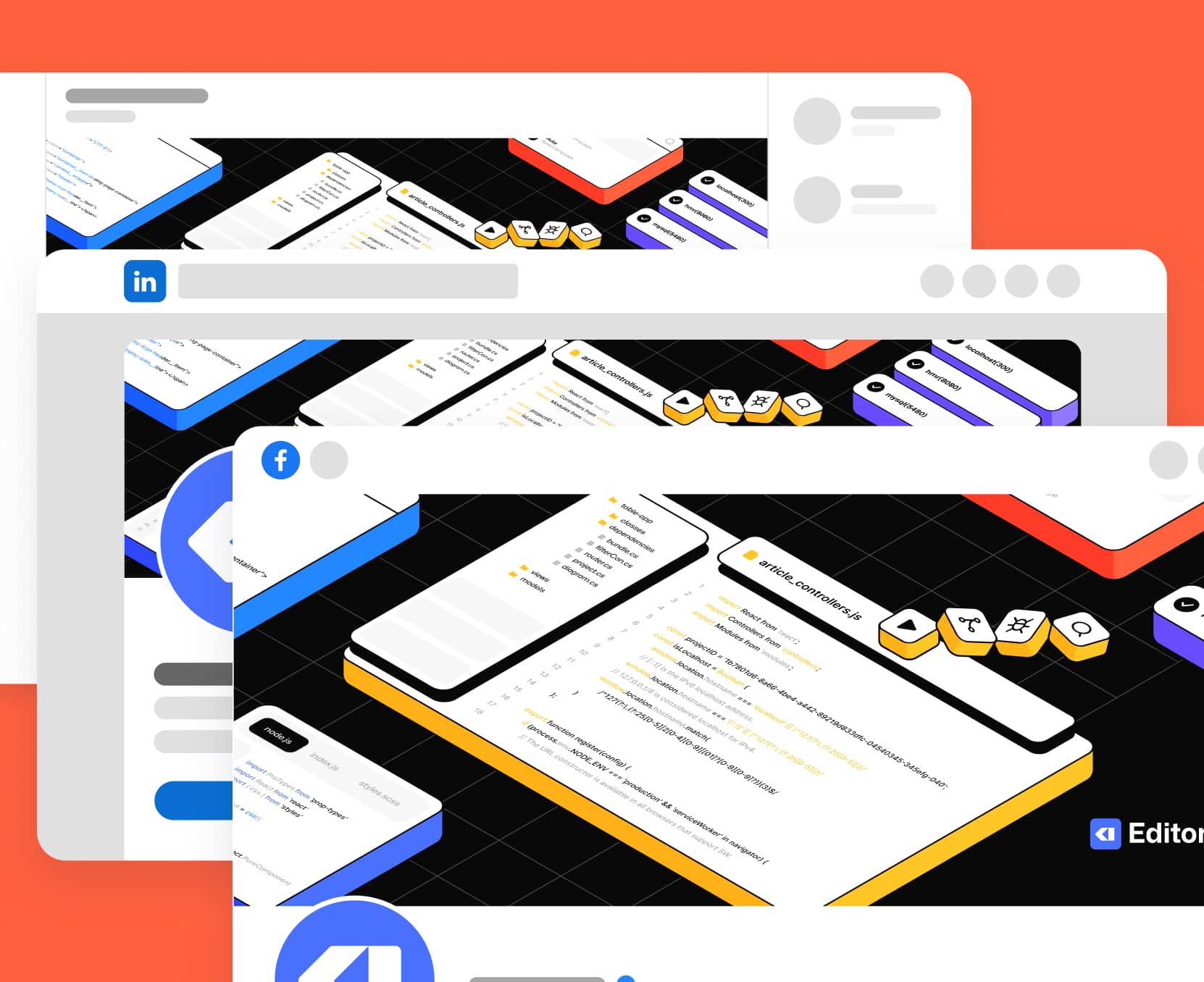Gurukul Network - Social Media Assets - Tech App Webflow Template
